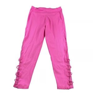 Victoria's Secret Pink Athletic Leggings Lace Up Side Cropped Capri